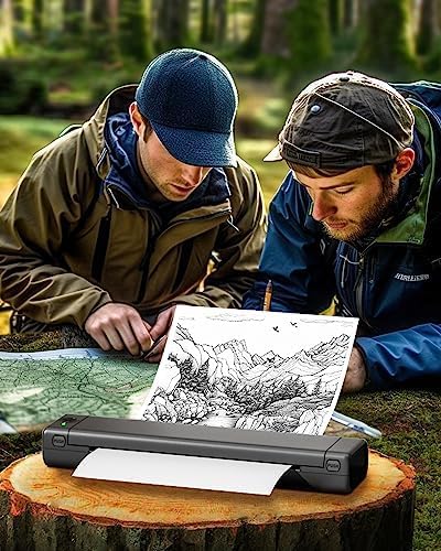 Anniversary Celebration while stocks last:Phomemo M08F A4 Portable Thermal Printer, Supports 8.26"x11.69" A4 Thermal Paper, Wireless Mobile Travel Printers for Car & Office,...