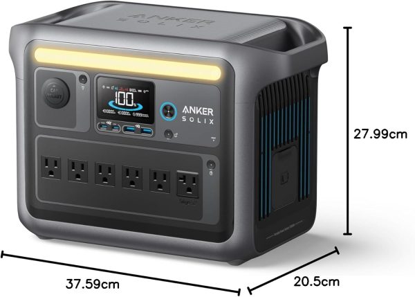 Limited-Time Sale for Summer Surprises AED 99د.إ:Anker SOLIX C1000 Portable Power Station, 1800W (Peak 2400W) Solar Generator, Full Charge in 58 Min, 1056wh LiFePO4 Battery for...