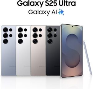 Samsung Galaxy S25 Ultra, 512GB Smartphone, Unlocked Android, AI Night Mode Camera, Snapdragon 8 Elite Fast Processor, 5000mAh Battery