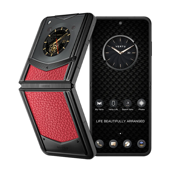VERTU IRONFLIP Calf Skin Flip Cell Phone, Unlocked Android 5G Smartphone, Foldable Design, One-Hand Control, 50MP Camera, 12G+512G, Dual SIM, 6.9″ 120Hz OLED, 65W Fast Charge
