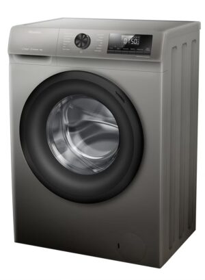 8 kg Front Loading Washing Machine, 1200RPM, Steam Wash, Durable Inverter, Quick Wash, Self-Diagnostic fault finding, Drum Clean, Delay End, 8 kg WFSQ8012VMT Grey