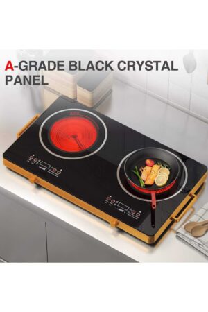 Double Burners Electric Induction Cook Top Stove Touch Control Household Appliance Kitchenware for Hotels 'Keep Warm' Feature